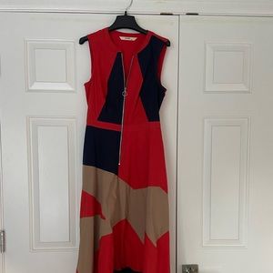 Zapelle Red Colorblock Dress
